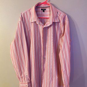 APT. 9 Men's LS casual shirt, XXL, Pink/white color, 100% Cotton